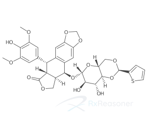 Graphic representation of the active ingredient's molecular structure