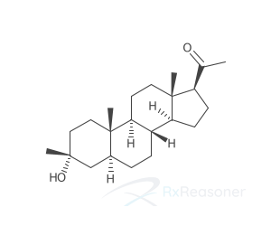 Graphic representation of the active ingredient's molecular structure