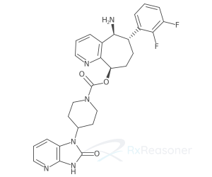 Graphic representation of the active ingredient's molecular structure