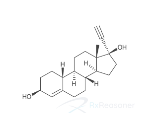 Graphic representation of the active ingredient's molecular structure