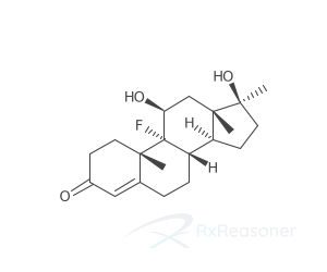 Graphic representation of the active ingredient's molecular structure