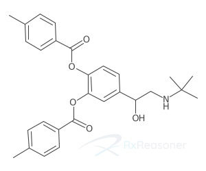 Graphic representation of the active ingredient's molecular structure