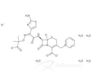 Graphic representation of the active ingredient's molecular structure