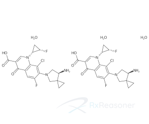 Graphic representation of the active ingredient's molecular structure