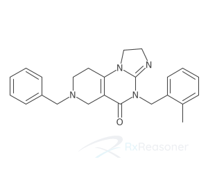 Graphic representation of the active ingredient's molecular structure