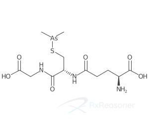 Graphic representation of the active ingredient's molecular structure