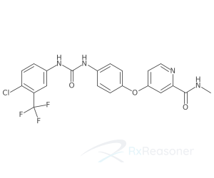 Graphic representation of the active ingredient's molecular structure