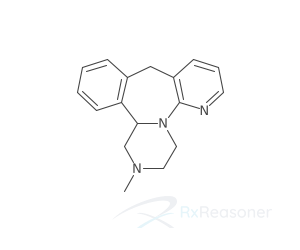 Graphic representation of the active ingredient's molecular structure