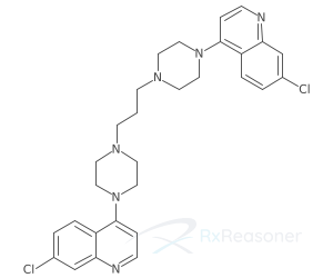 Graphic representation of the active ingredient's molecular structure