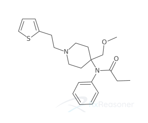 Graphic representation of the active ingredient's molecular structure