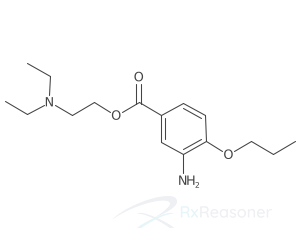 Graphic representation of the active ingredient's molecular structure