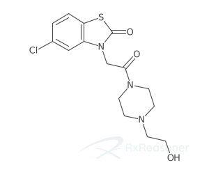 Graphic representation of the active ingredient's molecular structure