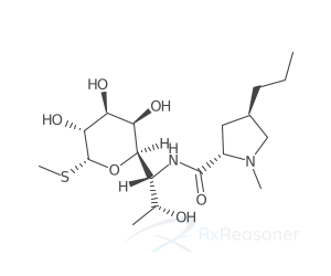 Graphic representation of the active ingredient's molecular structure