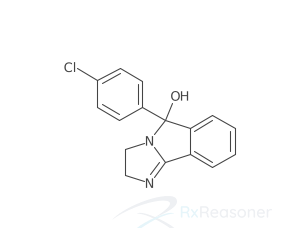 Graphic representation of the active ingredient's molecular structure