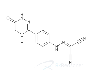 Graphic representation of the active ingredient's molecular structure