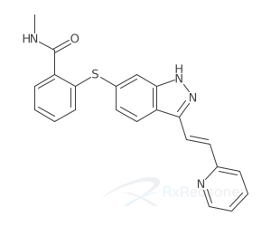 Graphic representation of the active ingredient's molecular structure