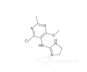 Graphic representation of the active ingredient's molecular structure