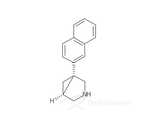 Graphic representation of the active ingredient's molecular structure