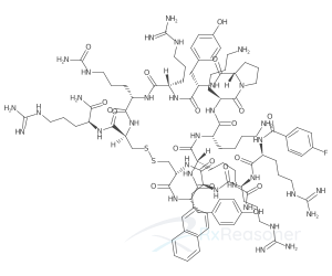 Graphic representation of the active ingredient's molecular structure