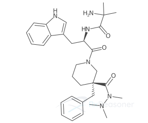 Graphic representation of the active ingredient's molecular structure