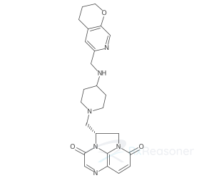 Graphic representation of the active ingredient's molecular structure