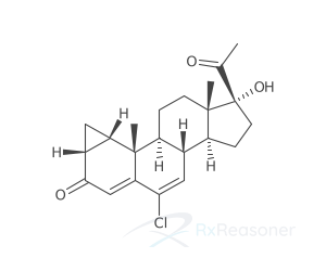 Graphic representation of the active ingredient's molecular structure