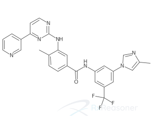 Graphic representation of the active ingredient's molecular structure