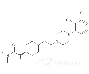 Graphic representation of the active ingredient's molecular structure