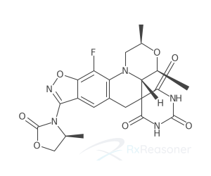 Graphic representation of the active ingredient's molecular structure