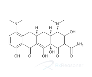 Graphic representation of the active ingredient's molecular structure