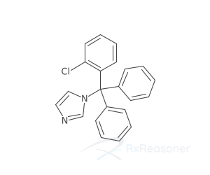 Graphic representation of the active ingredient's molecular structure