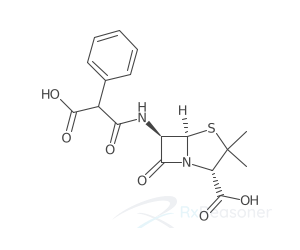 Graphic representation of the active ingredient's molecular structure