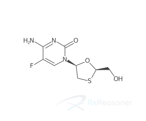 Graphic representation of the active ingredient's molecular structure