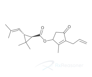 Graphic representation of the active ingredient's molecular structure