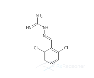 Graphic representation of the active ingredient's molecular structure