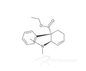 Graphic representation of the active ingredient's molecular structure