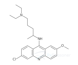 Graphic representation of the active ingredient's molecular structure