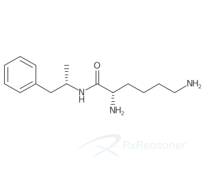 Graphic representation of the active ingredient's molecular structure