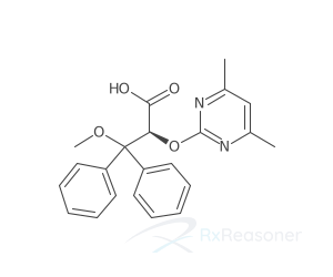 Graphic representation of the active ingredient's molecular structure