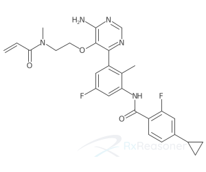 Graphic representation of the active ingredient's molecular structure