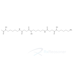 Graphic representation of the active ingredient's molecular structure