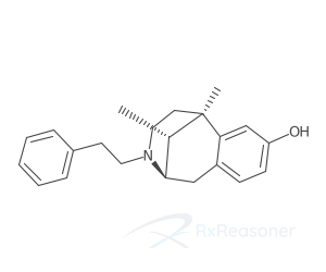 Graphic representation of the active ingredient's molecular structure