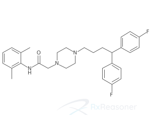 Graphic representation of the active ingredient's molecular structure