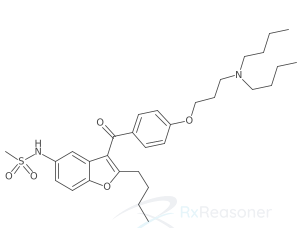 Graphic representation of the active ingredient's molecular structure