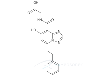 Graphic representation of the active ingredient's molecular structure