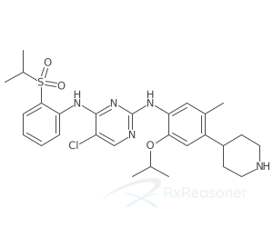 Graphic representation of the active ingredient's molecular structure