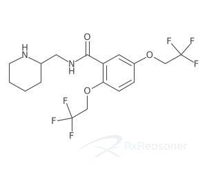 Graphic representation of the active ingredient's molecular structure