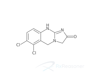 Graphic representation of the active ingredient's molecular structure