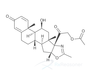 Graphic representation of the active ingredient's molecular structure