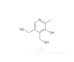 Graphic representation of the active ingredient's molecular structure